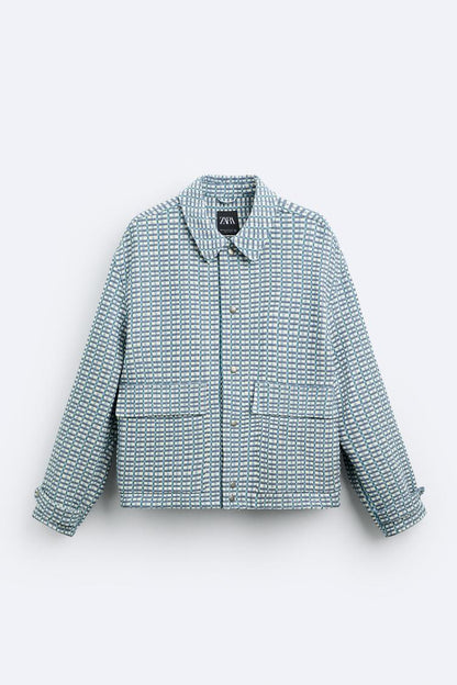 BLOUSE EN JACQUARD À CARREAUX