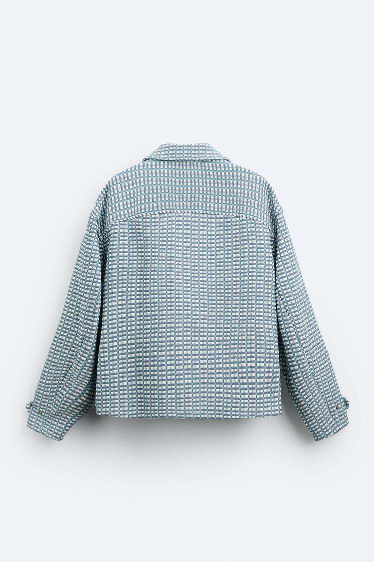 BLOUSE EN JACQUARD À CARREAUX